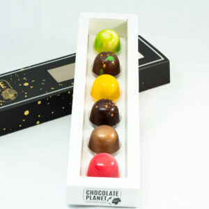 6 bonbons bestellen, kies je eigen smaken. Handgemaakt bij Chocolate Planet
