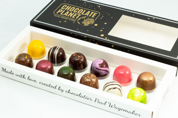 12 bonbons bestellen, handgemaakt bij Chocolate Planet