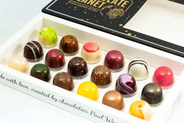 18 bonbons bestellen, handgemaakt bij Chocolate Planet