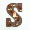Melk chocolade letter gevuld - Hazelnoten praline
