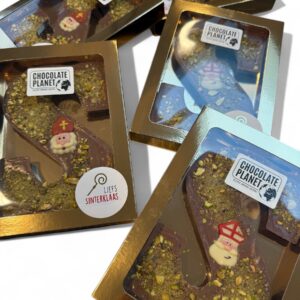Alternative view of Melk chocolade letter gevuld - Dubai pistache kunefe